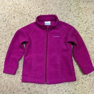 Columbia Toddler Girls Fleece Full Zip Jacket Magenta Pink Size 4T